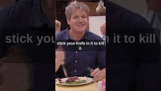 Gordon Ramsay's steak is still moving?! #shorts #gordonramsay