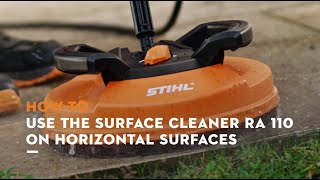 STIHL RA 110 | How to use the surface cleaner on horizontal surfaces | Instruction