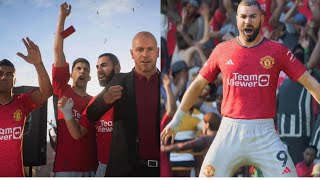 EA FC 24 PS5 Karim Benzema Transfer To Manchester United - Premier League Goals - Fa Cup Final