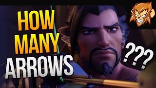 How many arrows did Hanzo fire? ("Dragons" Cinematic)