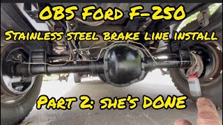 OBS Ford F-250: Stainless Steel Brake line install-Part 2