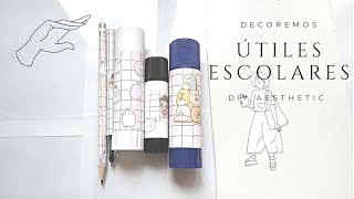 DIY: COMO DECORAR NUESTROS ÚTILES ESCOLARES AESTHETIC 🍃