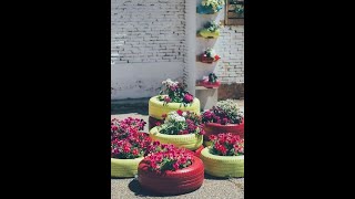 35 Unique DIY Garden Decor Ideas From Old Tires🌿😍🌼 // Green garden plants