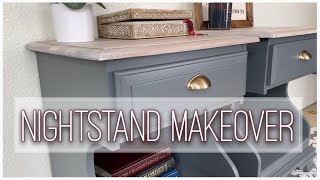 $7 Nightstand Makeover | Farmhouse Style + Antique White Stain Application