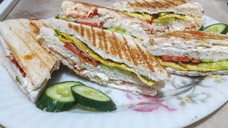 Unique club sandwich|Restaurant style club sandwich|Street food|How To Make Club sandwich recipe