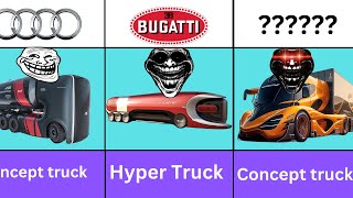 Comparison: Non-existent Trucks of Famous Brands