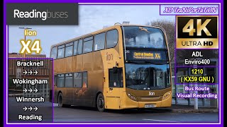 [Readingbuses] lion X4 ~ Bracknell Bus Station ➝ Reading, St Mary's Butts【4K UW】