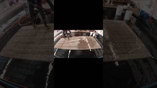 Cleaning a massive custom cut rug #rugcleaning #oddlysatisfying #satisfying #rugwashing #rugs