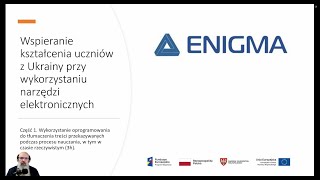 PROJEKT ENIGMA: Szkolenie online dla nauczycieli - wykorzystanie narzędzi elektronicznych (część 1)