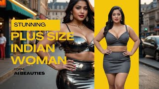 Stunning Plus-Size Indian Beauties Rocking Mini Skirt Blouses | AI Fashion Magic