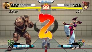 Itabashi Zangief (Zangief) vs Orlando David (Juri) - EVO 2015 USF4 Pools - 720p/60fps