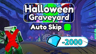 COMO PASARSE EL MAPA HALLOWEEN GRAVEYARD EN AUTOSKIP Y SIN GREEN LASER!! | Toilet Tower Defense