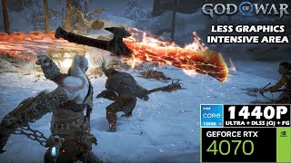 God of War Ragnarok I RTX 4070 + i5 13500 I 1440p Ultra + DLSS + FG Performance Test