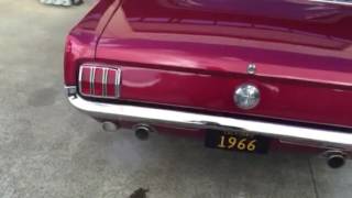 66 mustang convertible engine running