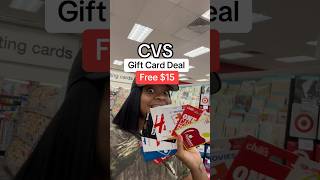 Gift Card Deal  at CVS 8/18-8/31 - Free $15