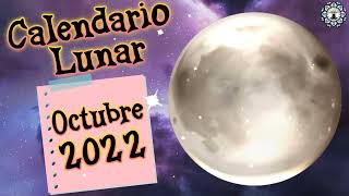 Fases lunares en octubre 2022 🌙 Calendario lunar octubre 2022 🌙 ¿Cuándo hay luna llena en octubre? 🌙