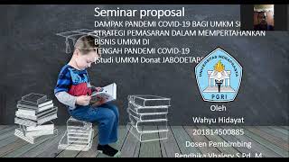 Metode Penelitian - Simulasi Seminar Proposal (R6K) | Wahyu Hidayat