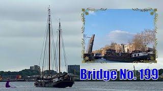 Two ships passing drawbridge - Bridge No. 199 - Amsterdam Water transport Vol. 1