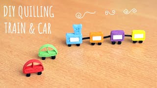 DIY Quilling Train and Car | #shorts