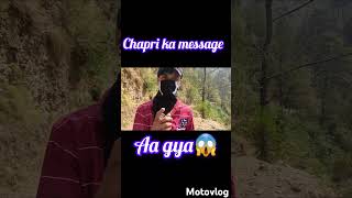 chapri ka message aa gya😱😱😱||#motovlog #viral #shorts