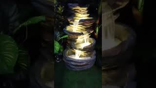 5 Steps 5layer Big stone look fiber water fountain