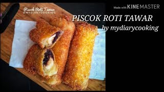 Roti tawar goreng isi pisang coklat