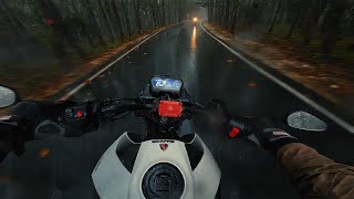 RIDING THE HEAVY STORM - DJI OSMO ACTION 3 | AJR7- [Moto Mystique]