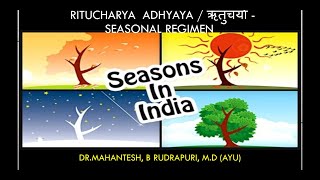 Rutucharya #SeasonalRoutine #Part 01 #AdanaKala #VisargaKala #Ayurveda Seasonal Regimen.