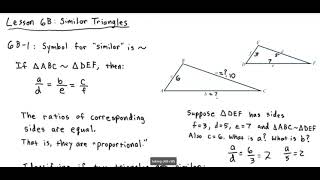 Geometry - Similar Triangles Part 1