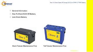 How To Check State Of Charge(S.O.C) In STMF & TTMF Battery