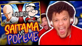 I HAVE NEVER GOTTEN SO HYPE FROM A DEATH BATTLE!!! Saitama vs Popeye DEATH BATTLE REACTION!!!