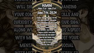 June 7th, 2024 #GeminiHoroscope #dailyhoroscope  #dailyastrologyhoroscope #zodiac  #zodiacuniverse