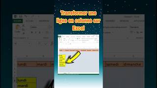 transformer une ligne en colonne sur excel