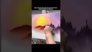 How to Bob Ross style oil painting tutorial #art #artist #artshorts #painting #tutorial #howto