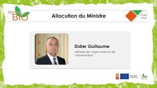 Allocution de Didier Guillaume, Ministre de l’Agriculture et de l’Alimentation