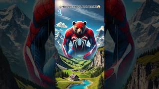 Superheroes As A Giant Bear!❤️ #marvel #avengers #spiderman