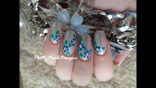 Easy Mermaid Inspired Floral Nail Art