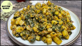 Aloo Palak Sabji recipe | आलू पालक की सब्जी | Aloo Palak Recipe | Aloo palak Dry Sabji