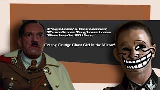 Fegelein's Screamer Prank on Inglourious Basterds Hitler: Creepy Grudge Ghost Girl in the Mirror!