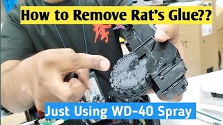 Ecovacs Deebot  | How to Remove Rat Glue From Wheels. Just Using WD-40 spray