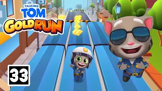 Talking Tom Gold Run Gameplay Walkthrough: Part 33 (Android/iOS) - Officer Tom (Full Screen)