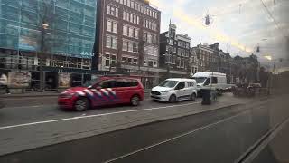 Rit Amsterdamse Kersttram:Lijn 24 Centraal Station - VUmc als Kersttram Combino GVB 2058 7-12-2022🎄