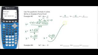 Day 1 Solving the Quadratic Formula