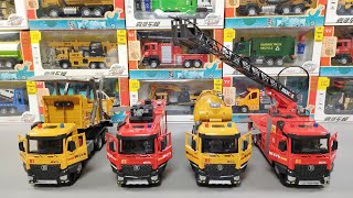 Miniature Trucks Collection Of Dump Truck, Fire Truck, Mixer Truck