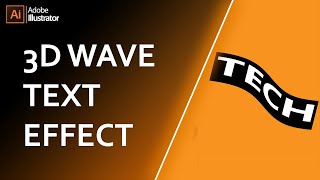 3D Wave Text Effect In illustrator | 3d wave text | Illustrator Tutorial