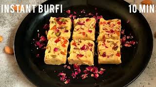 Instant milk Burfi in 10 mins || milk powder barfi | easy &quick sweets #Ganesh festival sweets