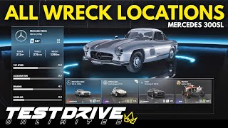 All Mercedes 300 SL Wreck Locations in TDU Solar Crown | Test Drive Unlimited SC | TDU3 Barn Finds