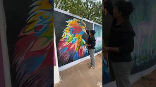 Eagle 🦅 wall painting ll #eagles #wallpainting #trending #shorts #youtubeshorts