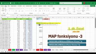 Excel 1 Dakika - MAP fonksiyonu - 3