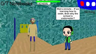 Wait a minute... Why we underwater in class?|Baldi Basics In Swimming Trip Laake!